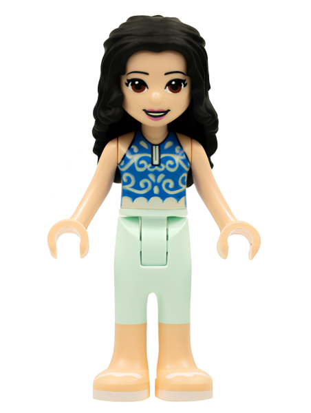 Минифигурка Lego Friends Emma - Light Aqua Trousers, Blue Top, White Sandals frnd382a U